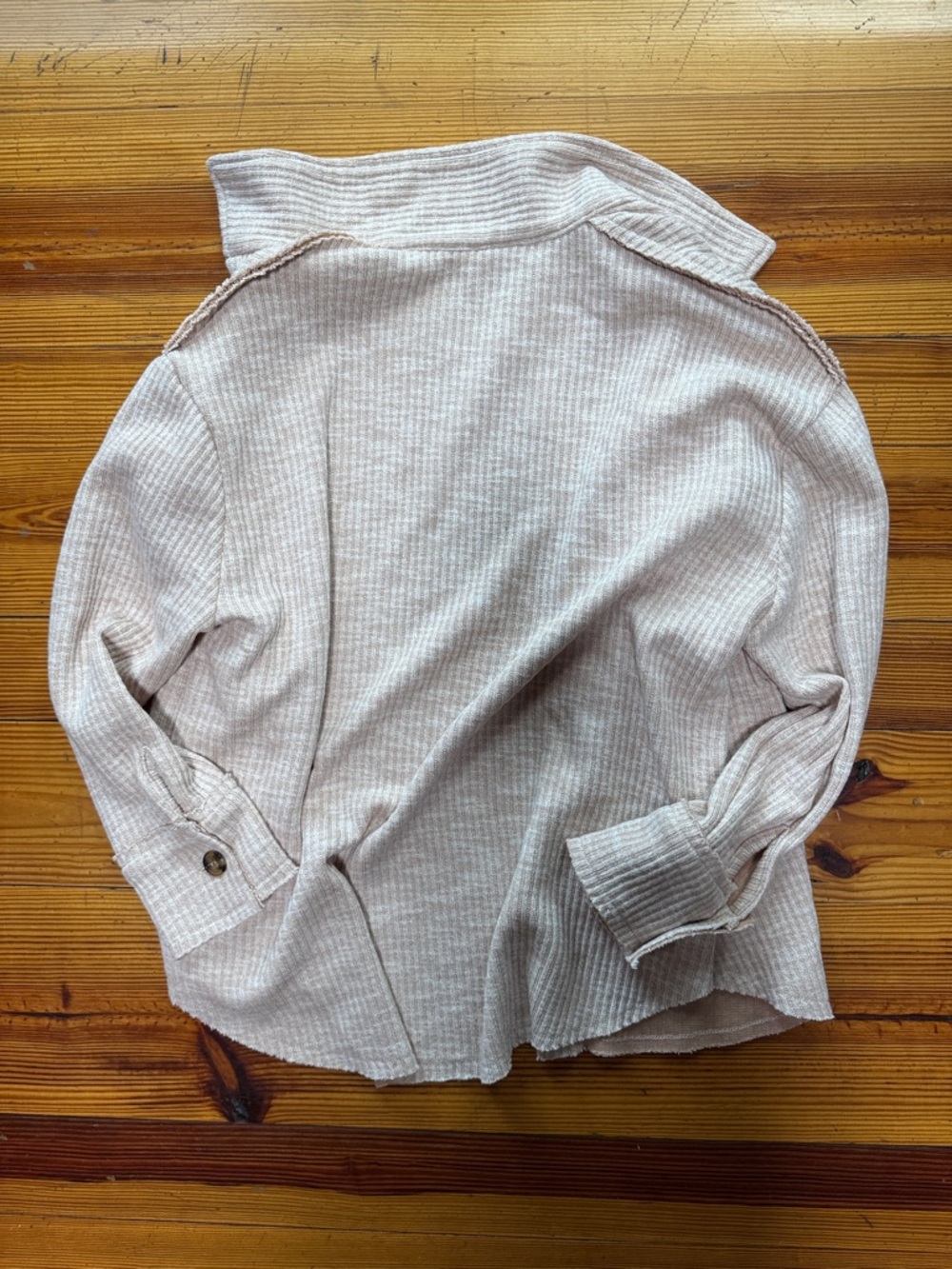Sage Beige Textured Button-Up jacket - Picture 3 of 3